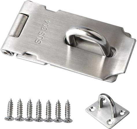 electrical box hasp amazon|Box Latch 304 Stainless Steel Spring Hasp, Wooden Case Lock .